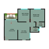 Renuka Brzee Ravet 2 BHK Floor Plan Image